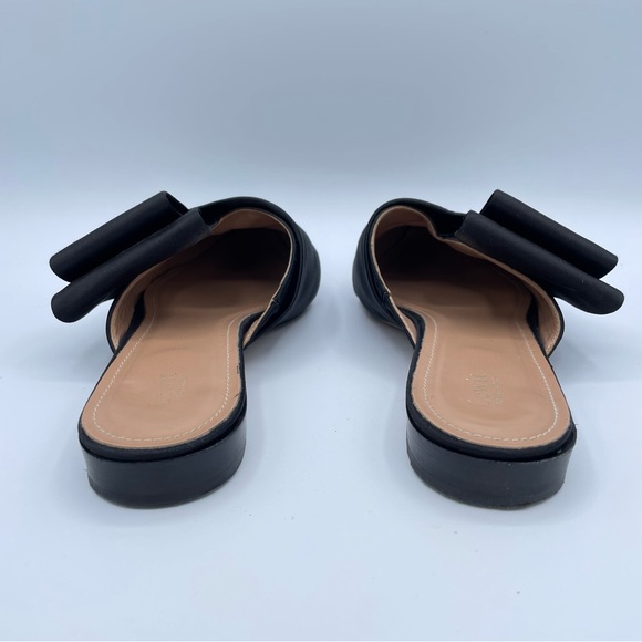 Lewit Italian Satin Side Bow Filippo Mules 38 1/2 Black - Picture 6 of 15